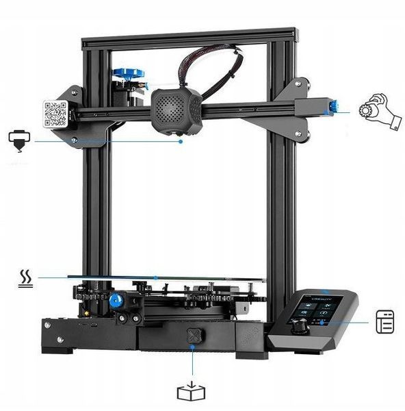 Професійний 3D-принтер для високошвидкісного друку Creality Ender-3 V2 1830272212 фото